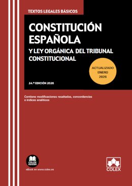 Portada de Constitución Española y Ley Orgánica del Tribunal Constitucional
