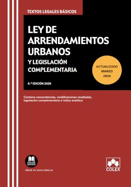 Portada de Ley de arrendamientos urbanos y legislación complementaria