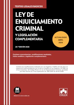 Portada de Ley de Enjuiciamiento Criminal y Legislación Complementaria