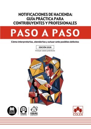 Portada de Notificaciones de Hacienda: guía práctica para contribuyentes y profesionales. Colex, 2026, ISBN 9791370651183.